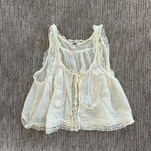 Free People Forevermore Lace Tank Top